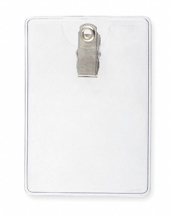 GRAINGER APPROVED Clip on Badge Holder, PK5 2XKF12XKF1 Grainger