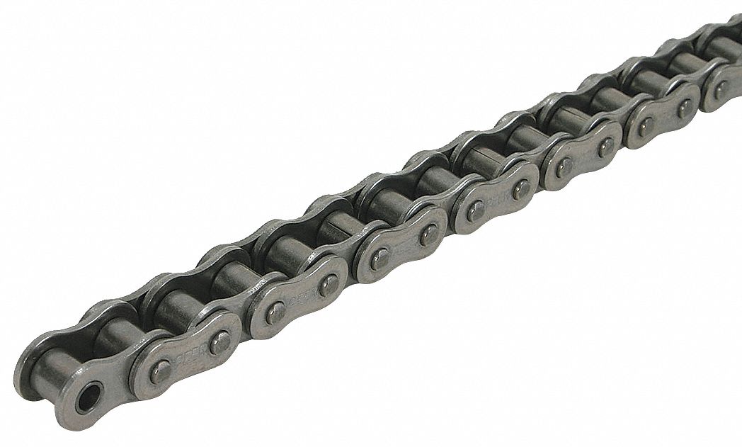 DAYTON 304 Stainless Steel Roller Chain, Chain Length 10 ft, For