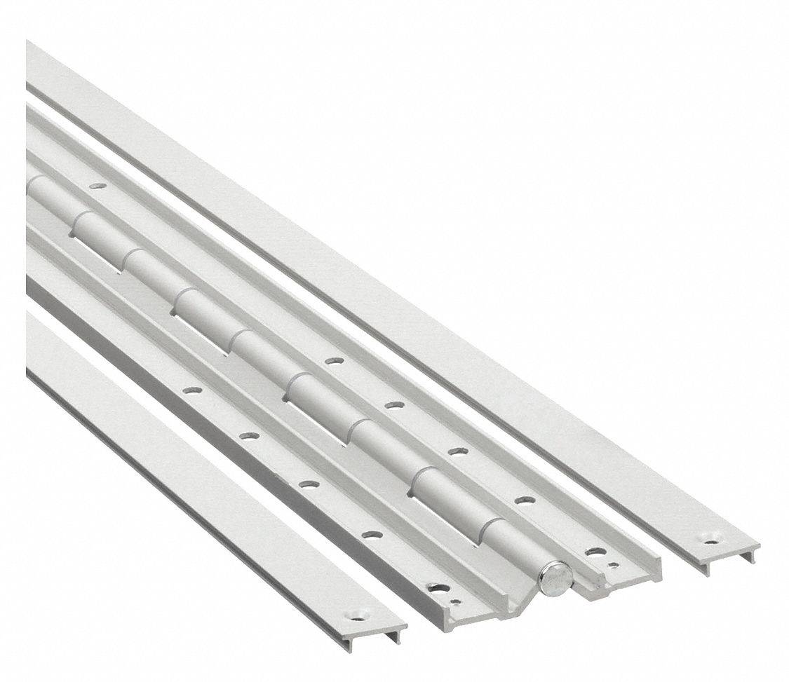 MARKAR, Aluminum, 84 in Door Leaf Ht, Continuous Hinge 2YFG4FS102