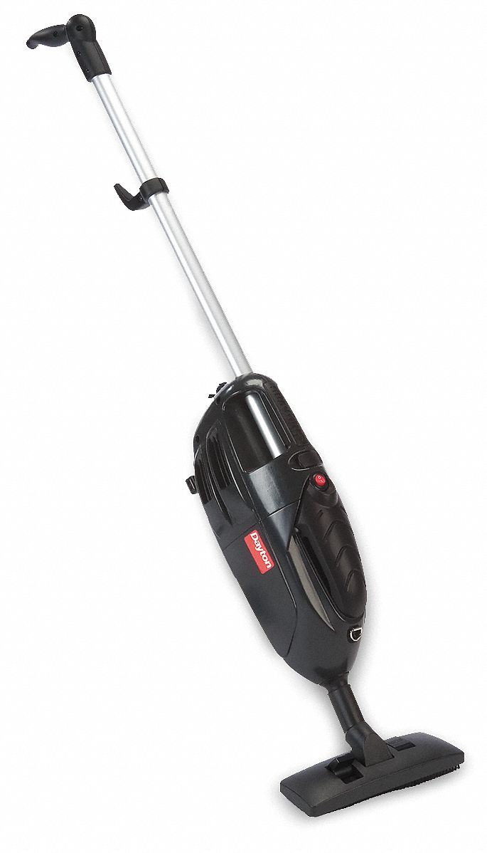 DAYTON Bagged Upright Vacuum with 10" Cleaning Path, 55 cfm, Standard Filter Type, 7 Amps