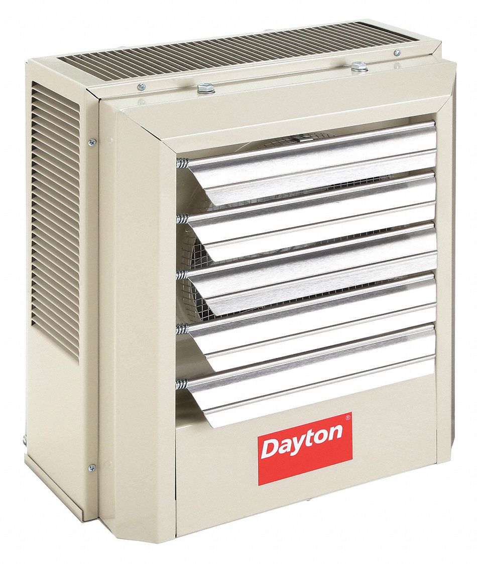 DAYTON, 208V AC, 1 or 3phase, 16 in x 14 in x 81/2 in, Electric Wall
