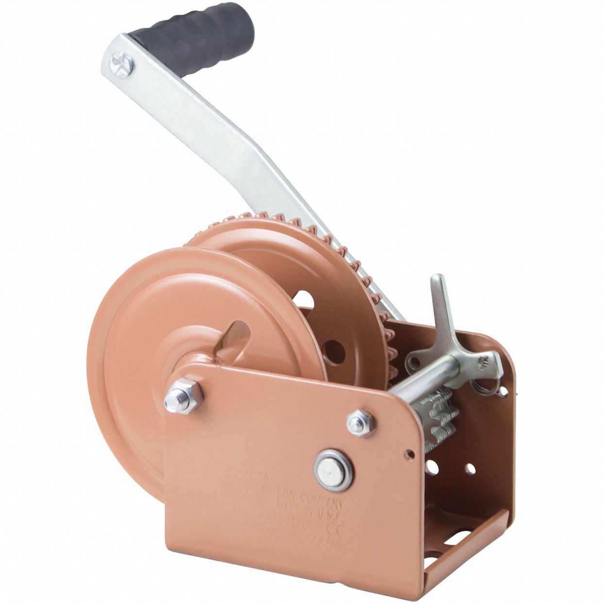 DUTTONLAINSON Hand Winch 1,400 lb 1st Layer Load Capacity, Spur, 4.4