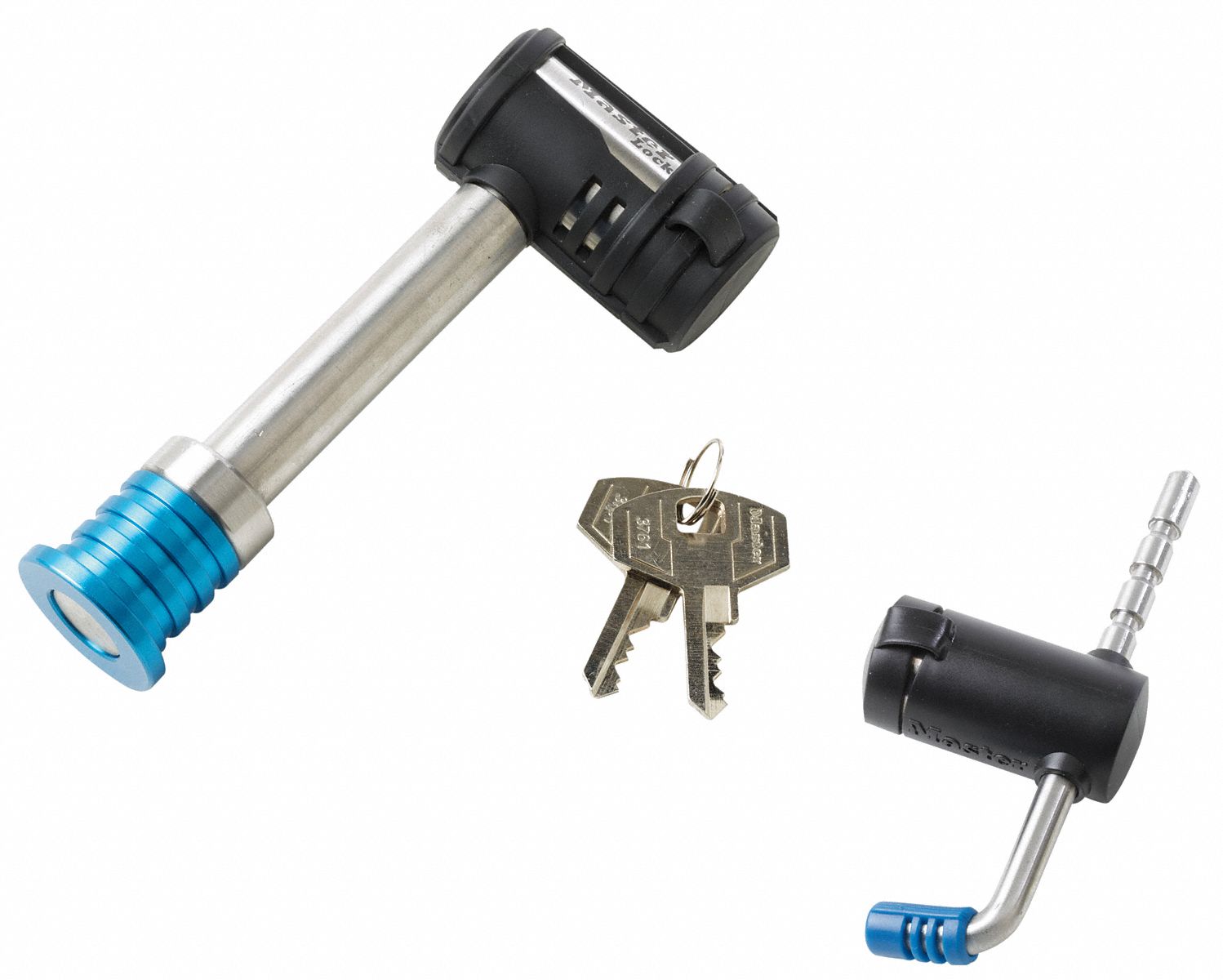 MASTER LOCK Receiver/Coupler Lock Set, 5/8" 2ZU751481DAT Grainger