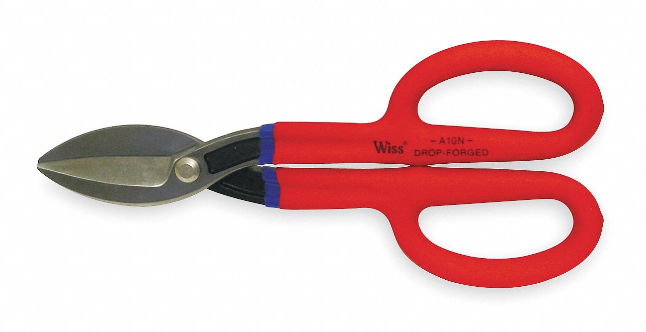 CRESCENT WISS Tinners Snip, Straight, 11 in Overall Length, 22 ga