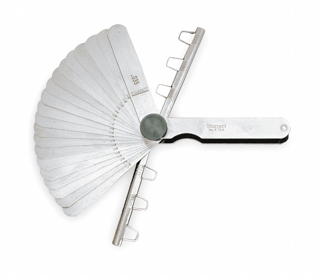 STARRETT Thickness Gage, 0.0015 to 0.035 Range (In.), 0.001 Resolution (In.) 2ZVE4572A Grainger