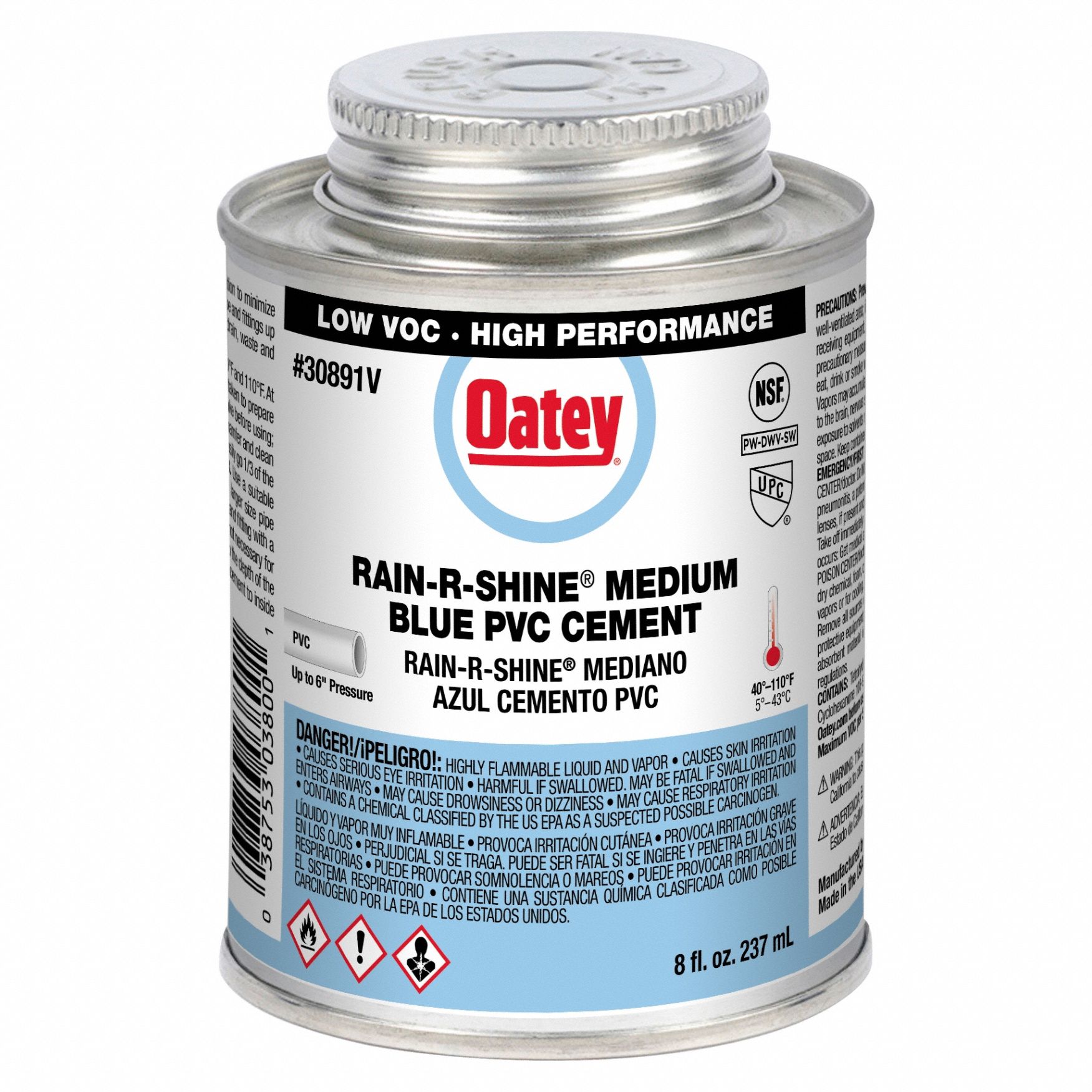 OATEY, RainRShine, 8 fl oz, Cement 807W2830891V Grainger