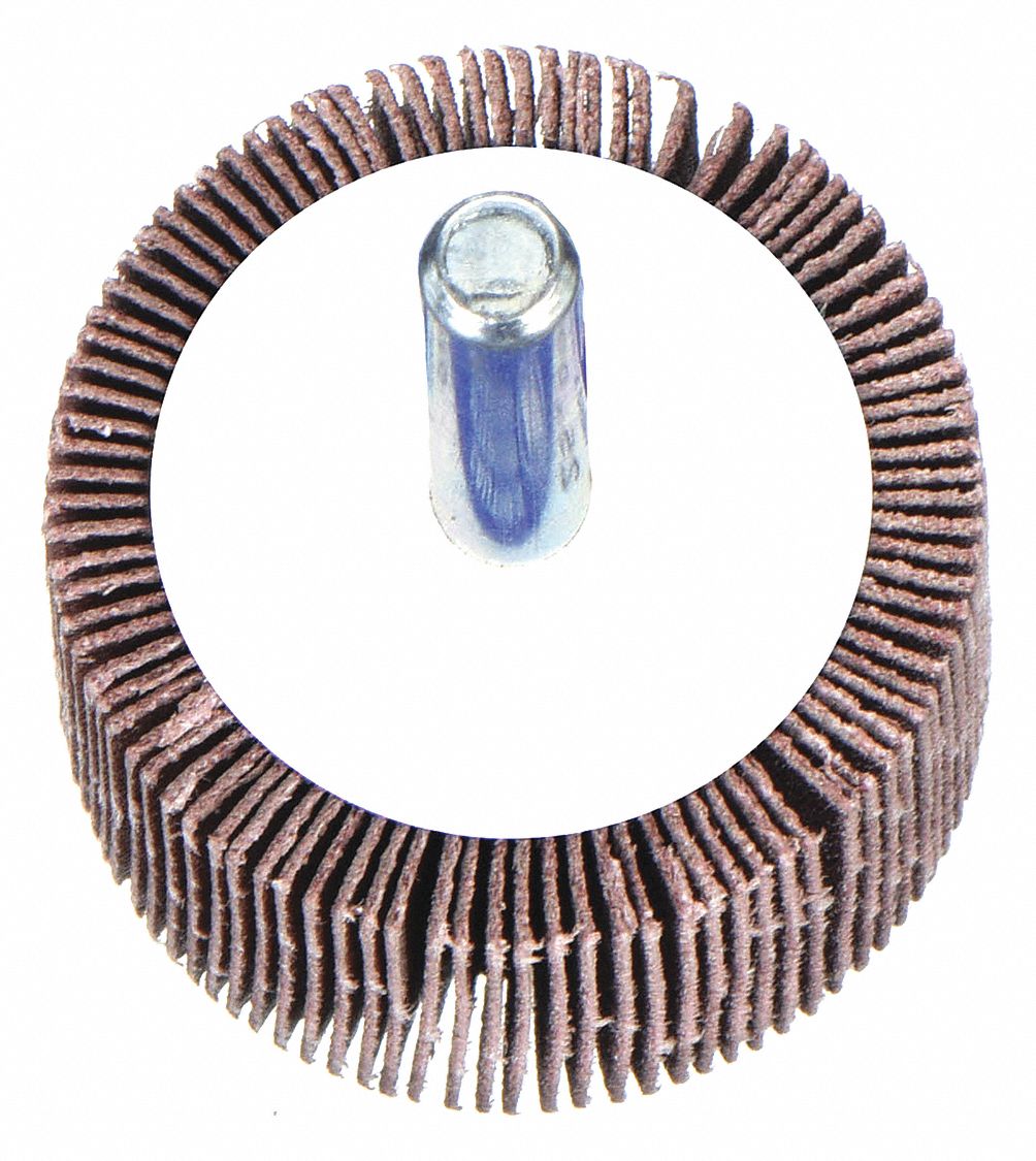 MERIT, 1 in Dia x 1 in W, 1/4 in StraightShank, Flap Wheel 30C629