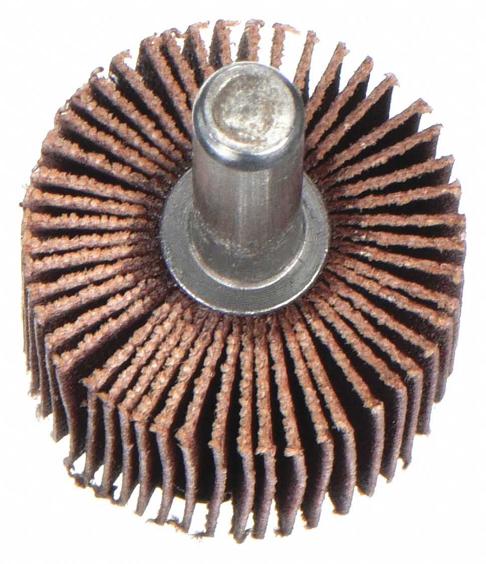 MERIT, 1 in Dia x 1 in W, 1/4 in StraightShank, Flap Wheel 30C633