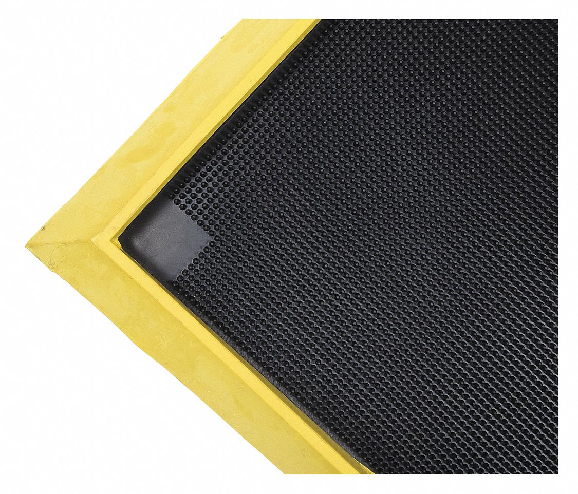 CONDOR Disinfecting Mat, 3 ft 3 in L, 32 in W, 2 in Thick, Black with