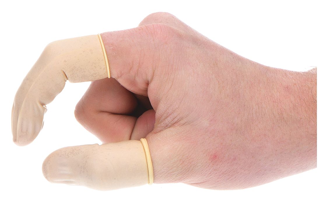 Natural Rubber Latex, 3 mil Thick, Finger Cots 30D25130D251 Grainger