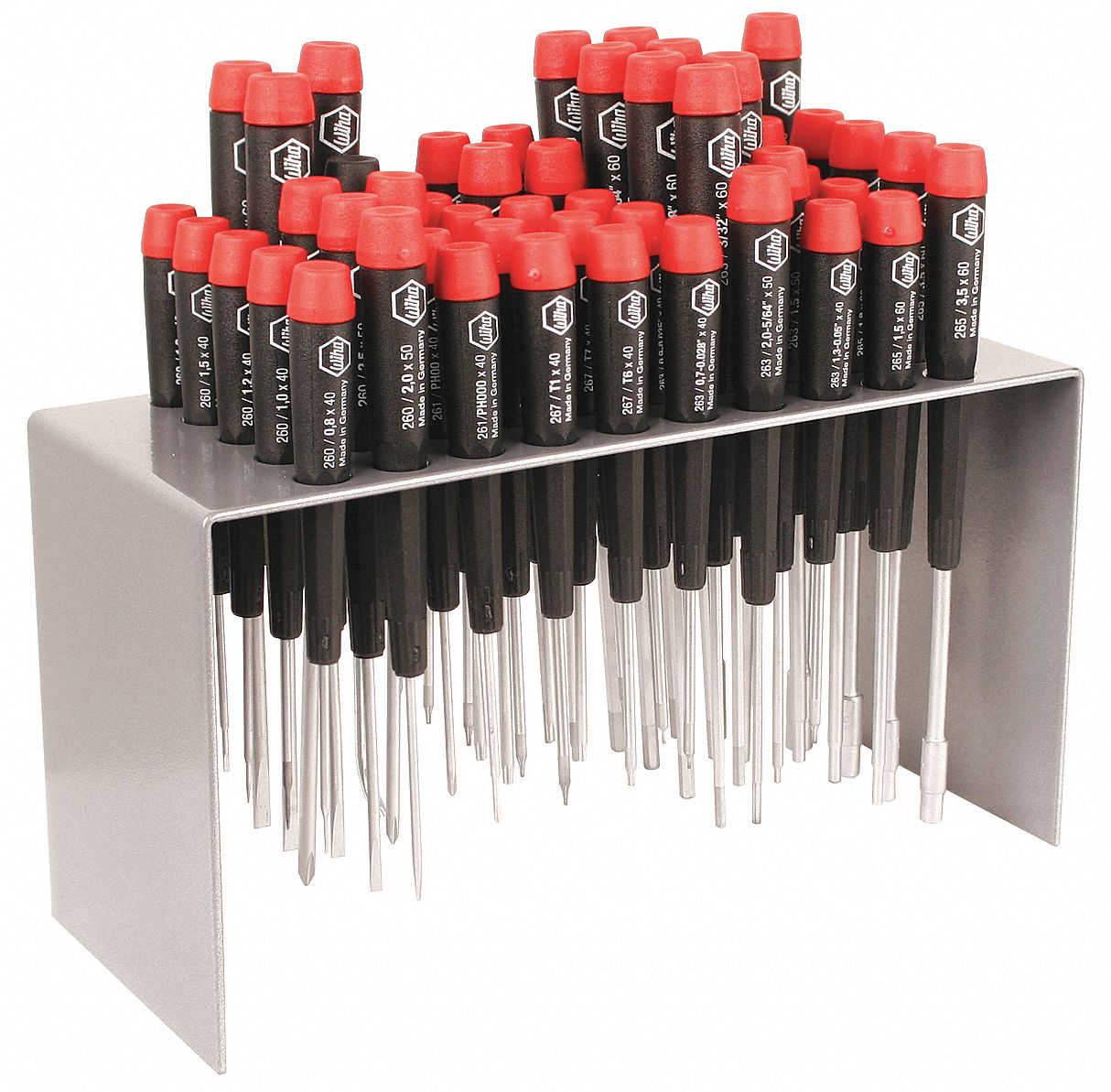 WIHA, 50 Pieces, Hex/Phillips/Slotted/Torx Tip, Precision Screwdriver