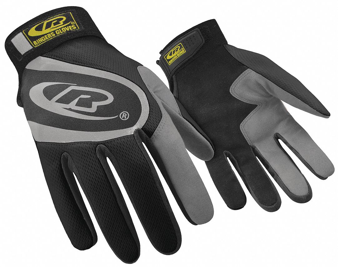 RINGERS GLOVES, 2XS ( 6 ), Synthetic Leather, Mechanics Gloves 30D712