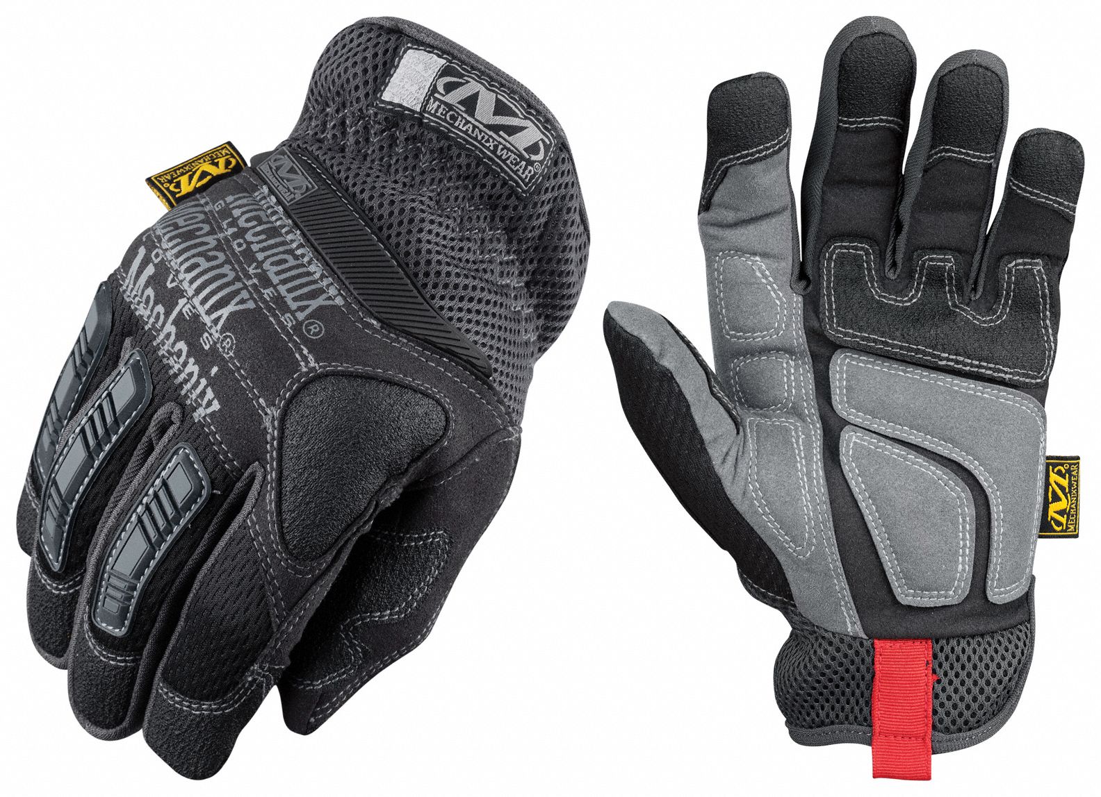 MECHANIX WEAR AntiVibration Gloves, M, Black, PR 30E383H3005009