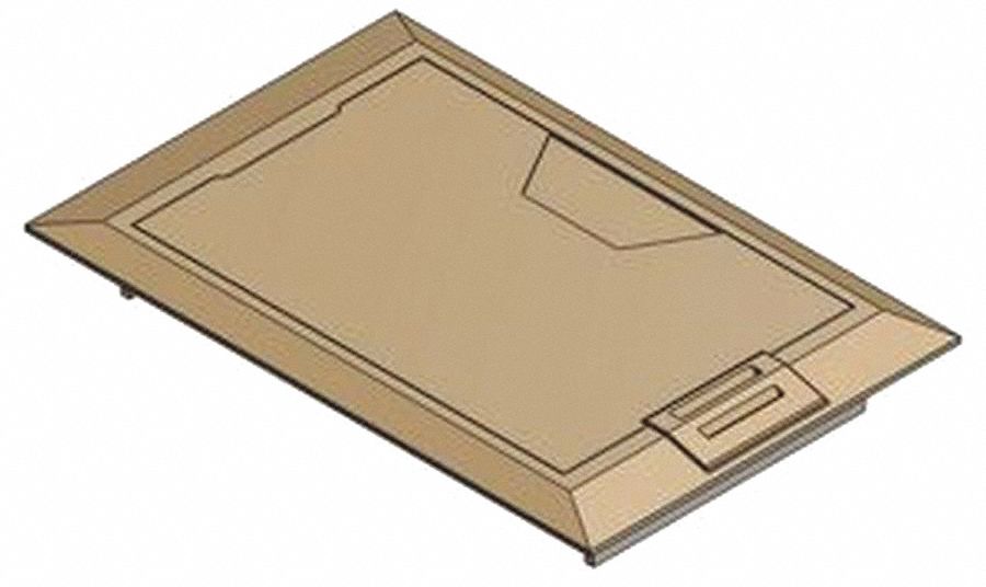 STEEL CITY, Rectangular, 8 3/8 in Lg, Floor Box Cover 30EC73664CST