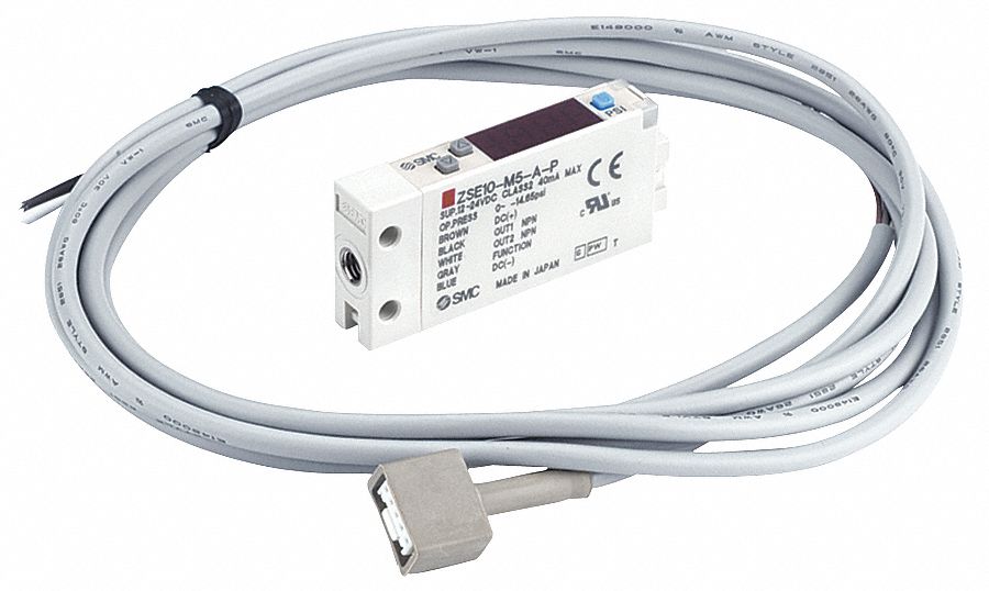 SMC 24VDC Vacuum Pressure Switch with M5 Port Size 30J552ZSE10M5B