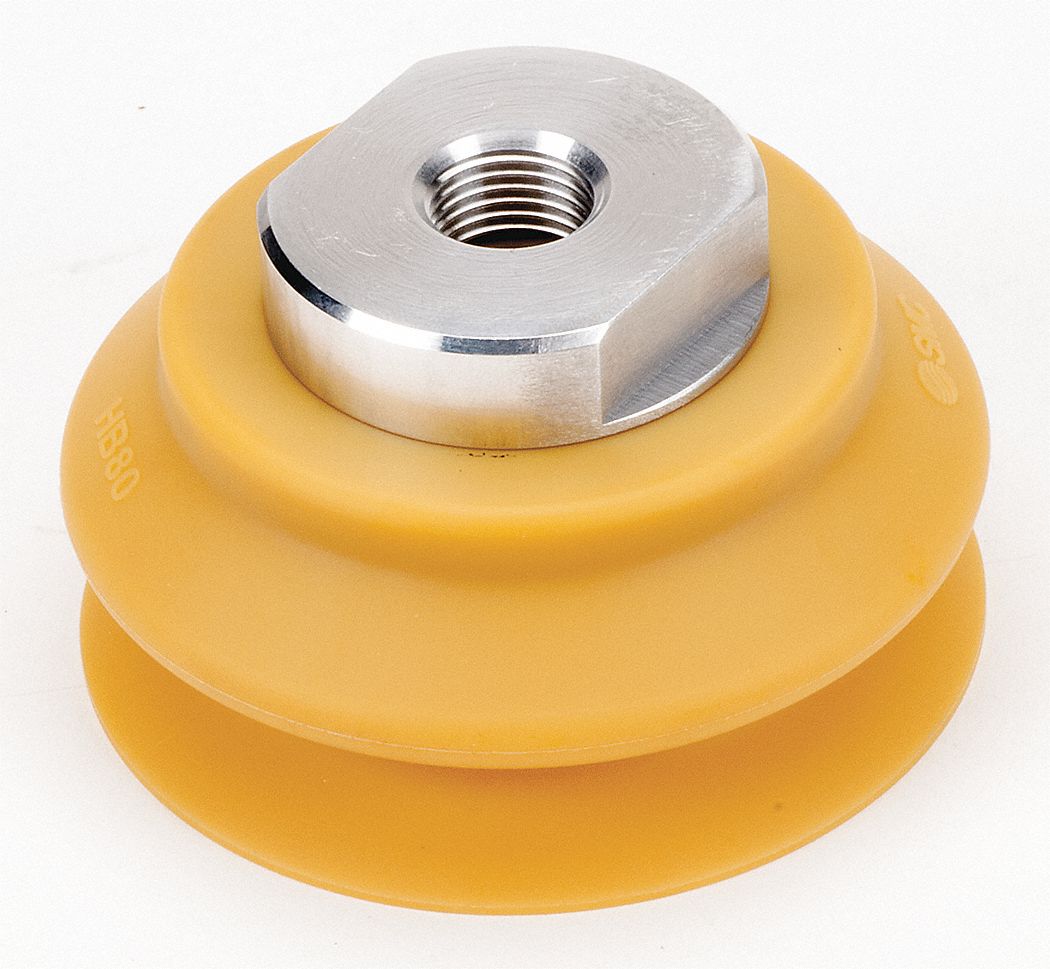 SMC 80 mm Urethane Rubber Large Bellows Vacuum Pad Assembly, Brown