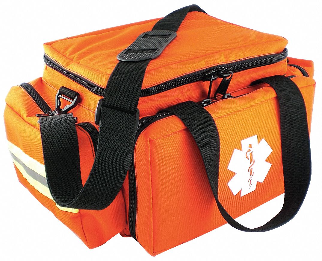 MEDSOURCE, Trauma Bag, Orange, Trauma Bag 30LT24MSB3371 Grainger