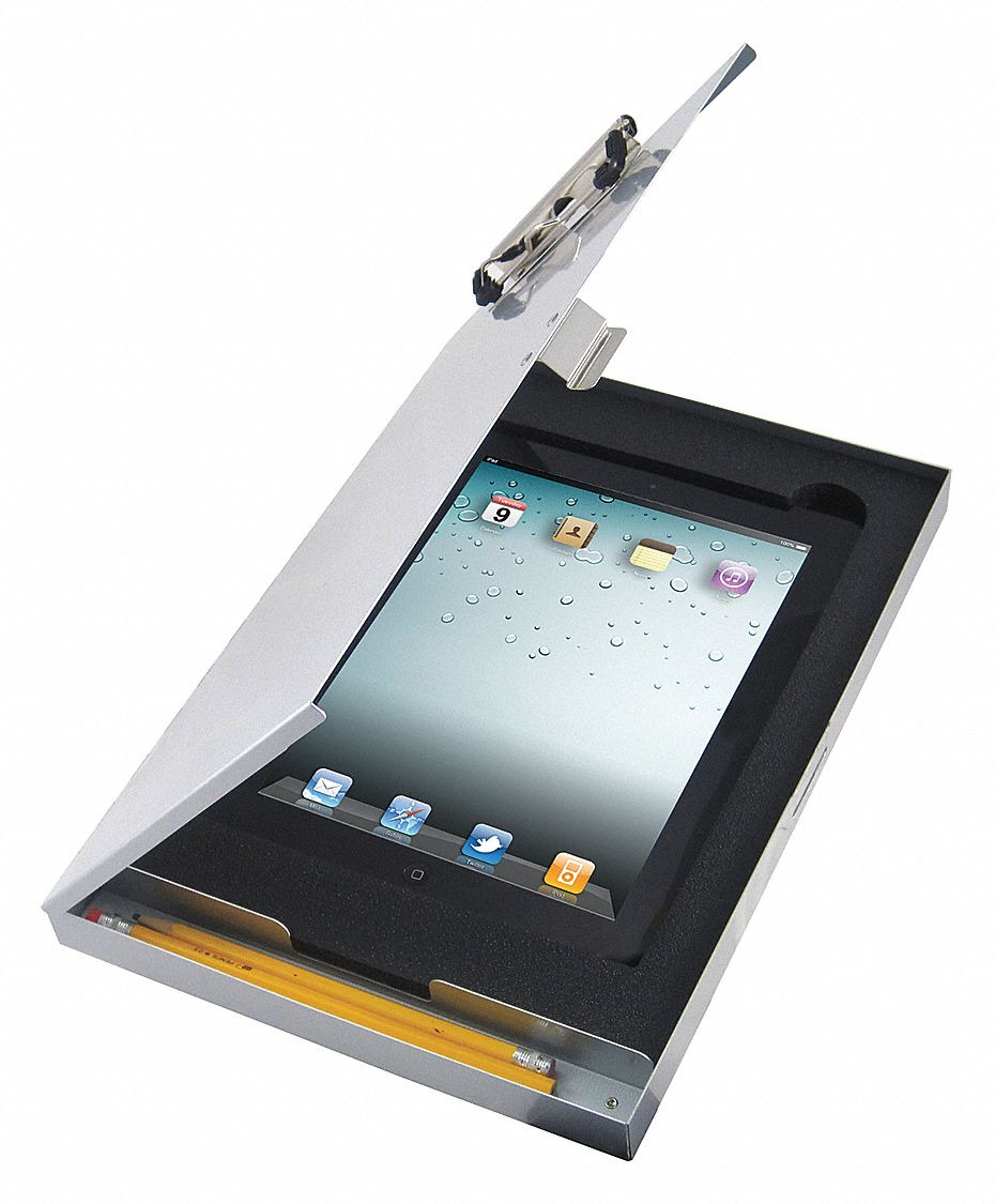 SAUNDERS Silver Aluminum Storage Clipboard, Letter File Size, 91/4" W