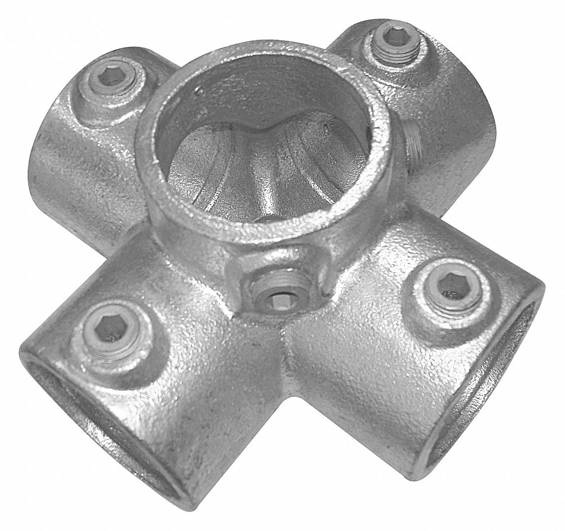 GRAINGER APPROVED Structural Pipe Fitting Cross, 3/4 in For Pipe Size