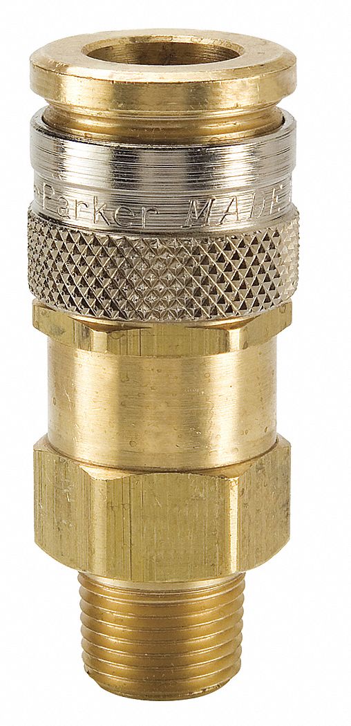 PARKER Quick Connect Hose Coupling, Global Style High Flow, Brass