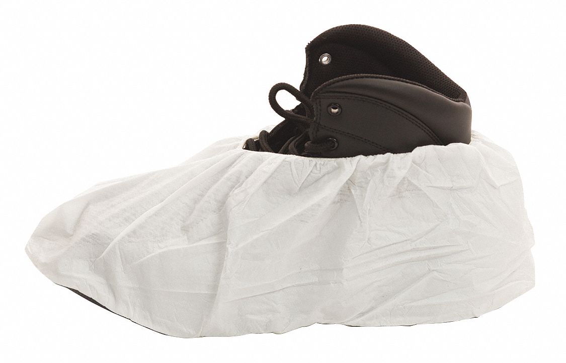 INTERNATIONAL ENVIROGUARD Shoe Covers, Vinyl Sole, Clean, XL, PK200 30N496CE8105CIXL Grainger