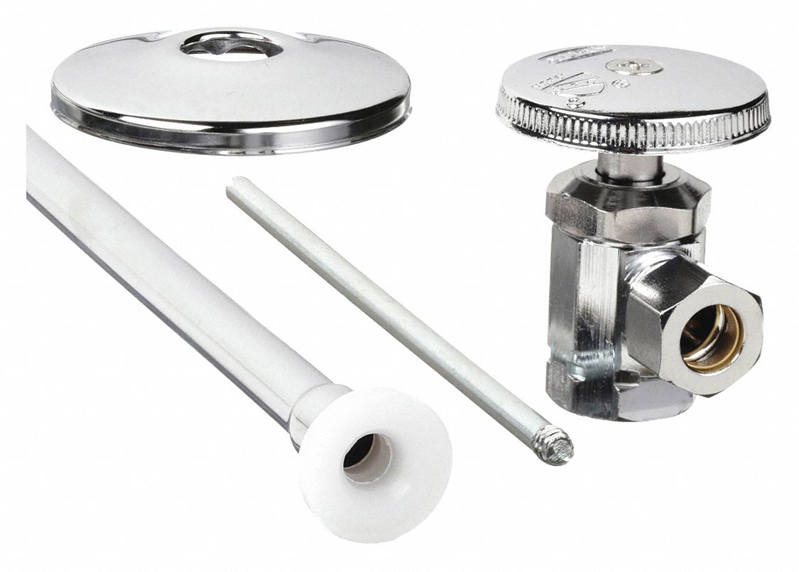 ZURN, Angle Body, 3/8 in Inlet Size, Angle Supply Stop 30PT08Z8800XLCRPC Grainger