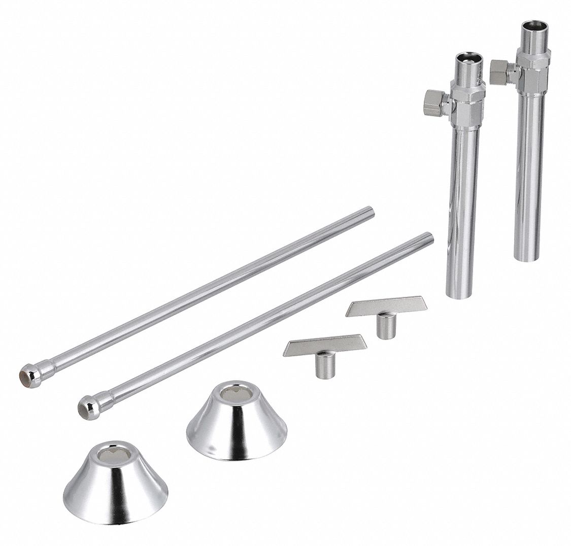 ZURN Angle Supply Stop Angle Body, 1/2 in Inlet Size, 3/8 in Outlet Size, Sweat Outlet, Sweat