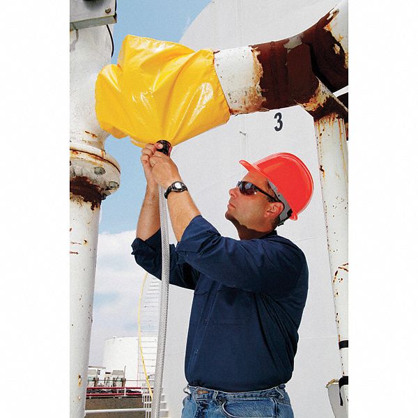 PIG Pipe Leak Diverter, Rectangle, 32 in x 19 1/2 in, Drawstrings Leak