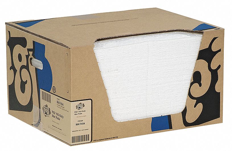 PIG 20" Absorbent Pad, Fluids Absorbed OilBased Liquids, Medium, 17