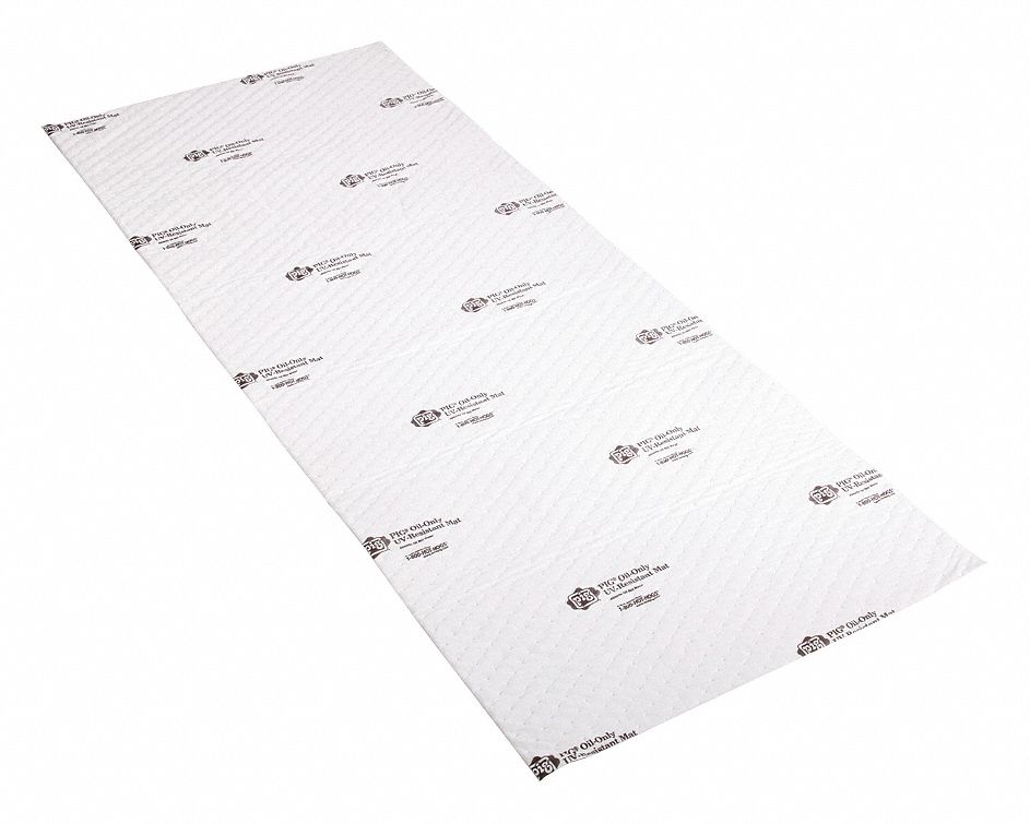 PIG, Oil Only, 72 1/2 in L x 28 in W x 1 in H, Absorbent Mat Pad