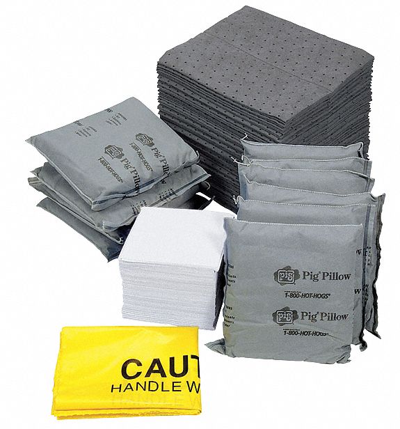 PIG, 12 gal Volume Absorbed Per Kit, Gray, Spill Kit Refill 30RD30