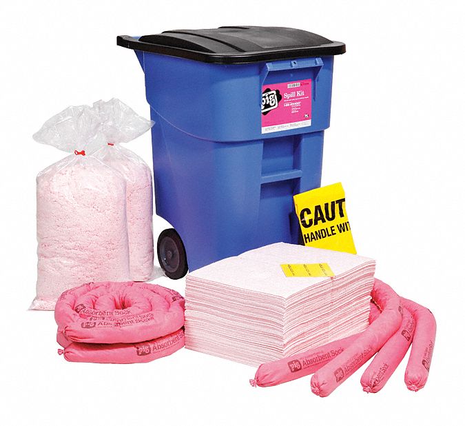 PIG Spill Kit/Station, Cart, Chemical, Hazmat, 34 gal. 30RE85KIT359