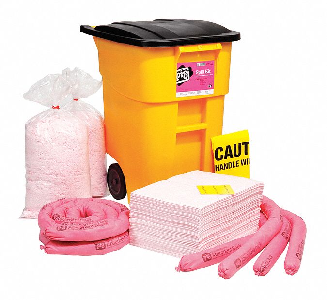 PIG Spill Kit, Container Type Can, Fluid Compatibility Harsh Chemicals