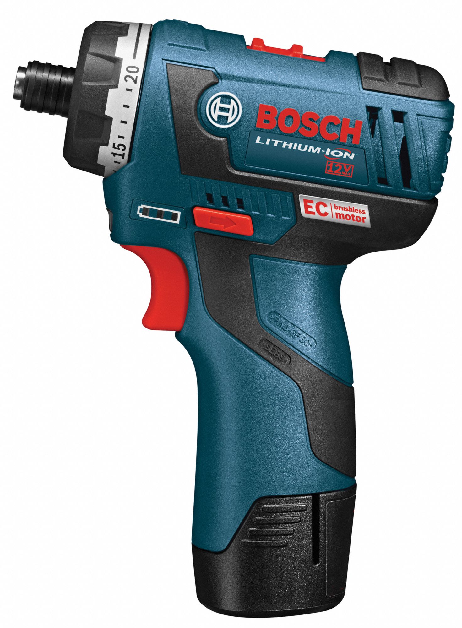 BOSCH Screwdriver Kit, Cordless, 1/4 in Hex Drive Size, 1,300 RPM