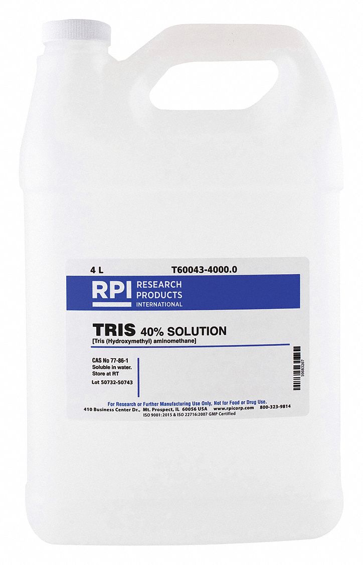RPI TRIS Base 40 Percent Solution T60043, 77861, 4 L Chemical