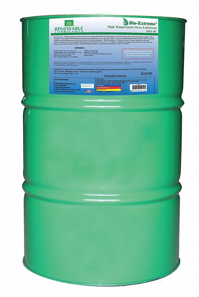 RENEWABLE LUBRICANTS Chain and Wire Rope Lubricant, Drum, Vegetable Oil