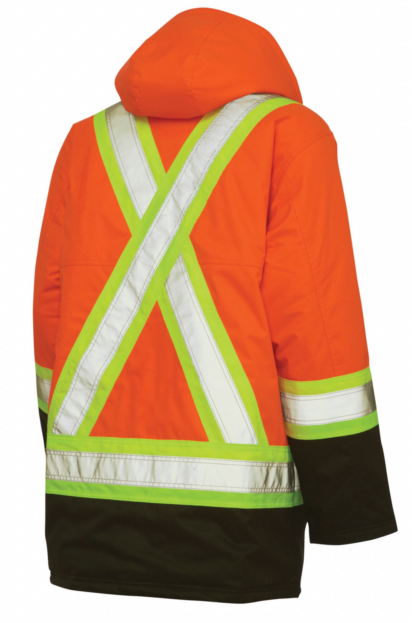 WORK KING High Visibility Parka, ANSI Class 3, 100 PolyurethaneCoated