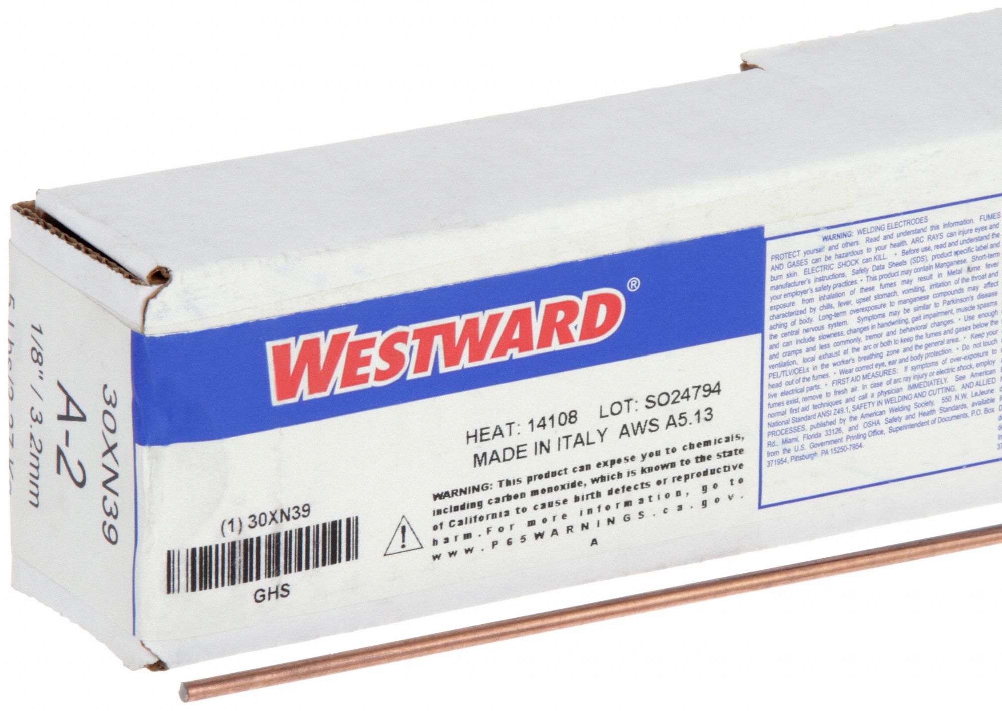 WESTWARD, Tool Steel, A2, TIG Welding Rod 30XN3930XN39 Grainger