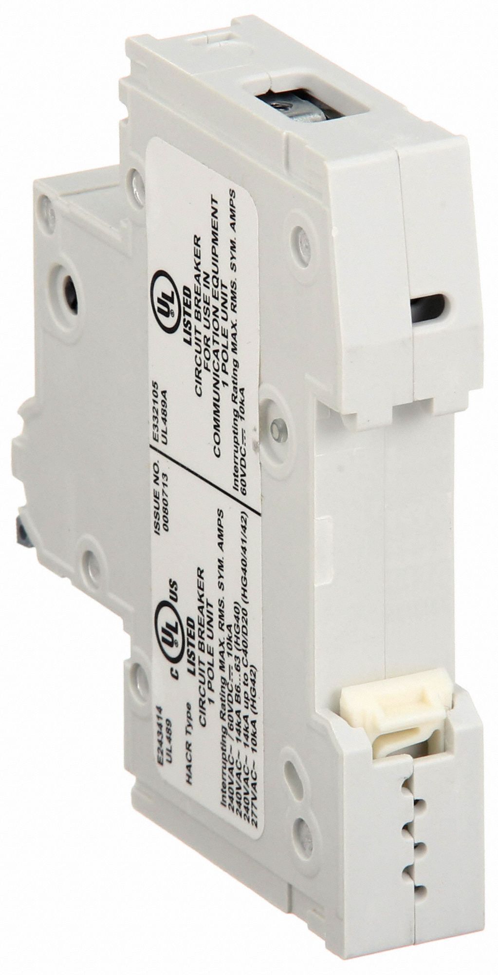 SIEMENS IEC Miniature Circuit Breaker, Amps 5 A, Curve Type D, AC