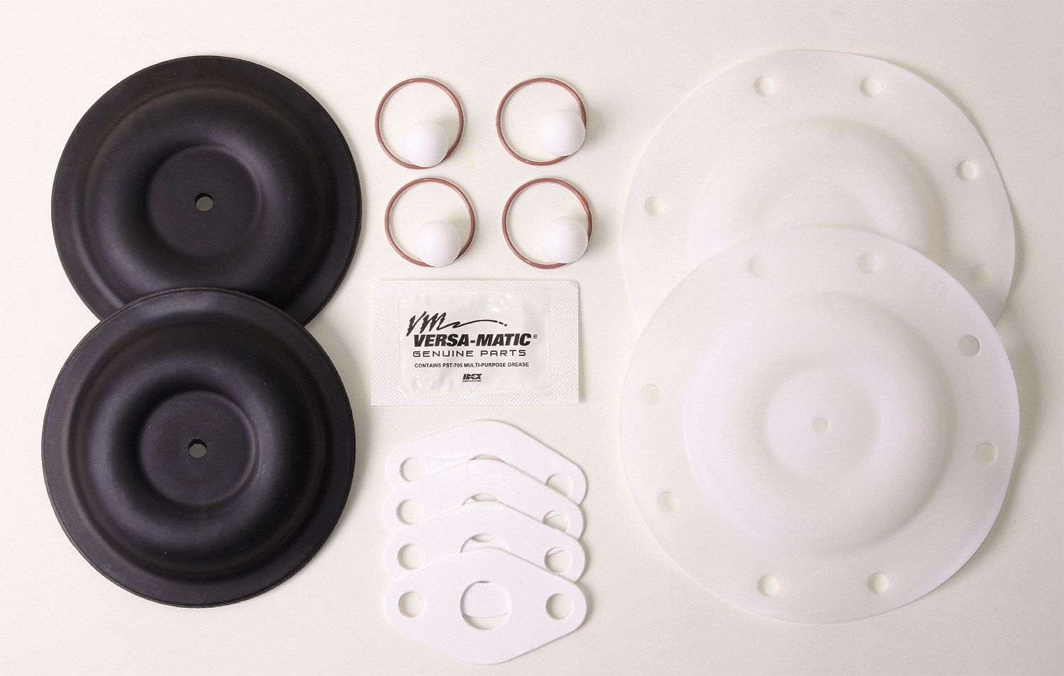 VERSAMATIC E5,PTFE,Elastomer Kit Fits VersaMatic Brand, For 20LR24