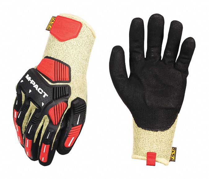 MECHANIX WEAR Impact Resistant Gloves, Nitrile Palm Material, M, Full