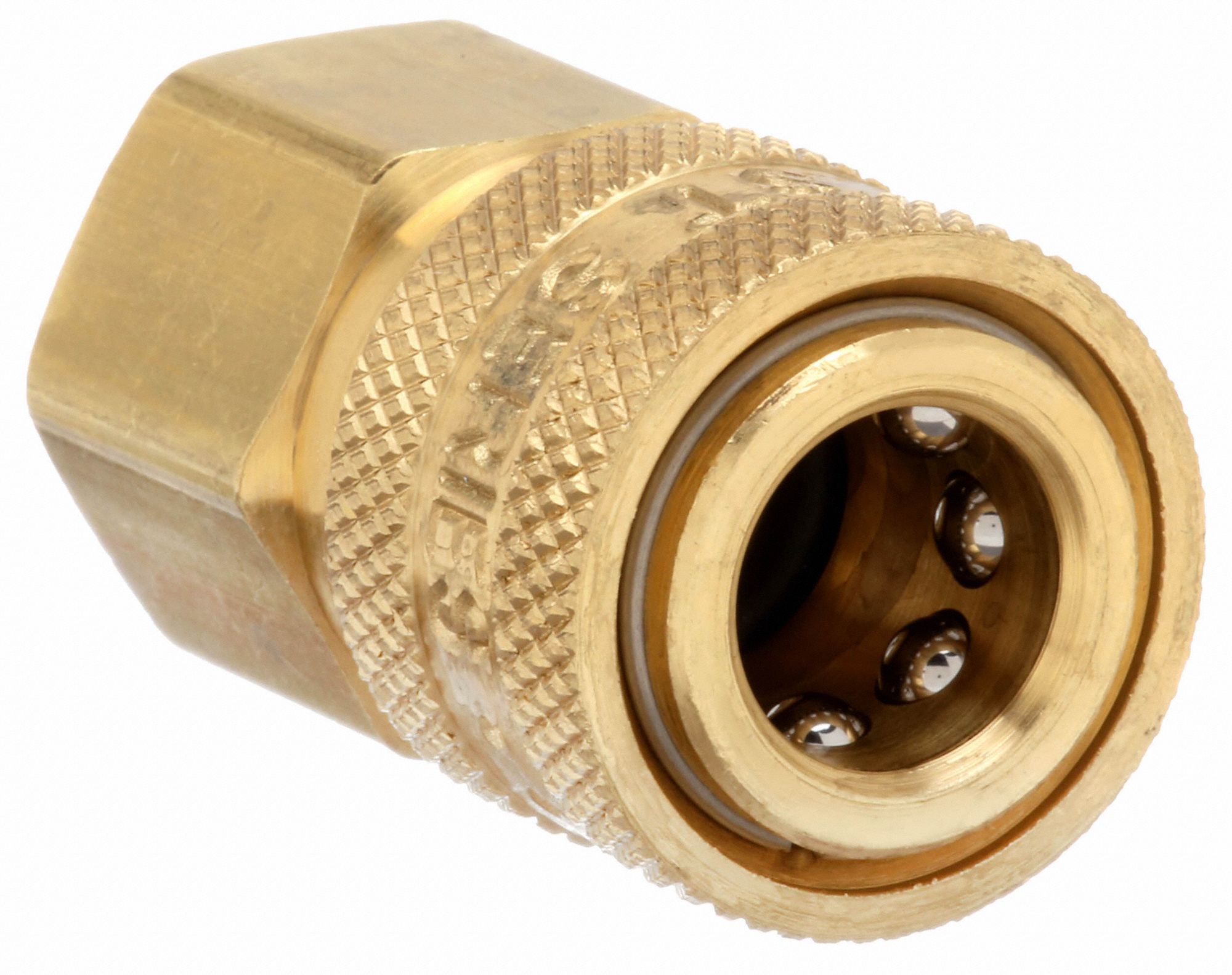 PARKER Hydraulic Quick Connect Hose Coupling, Socket, ST Series, Brass
