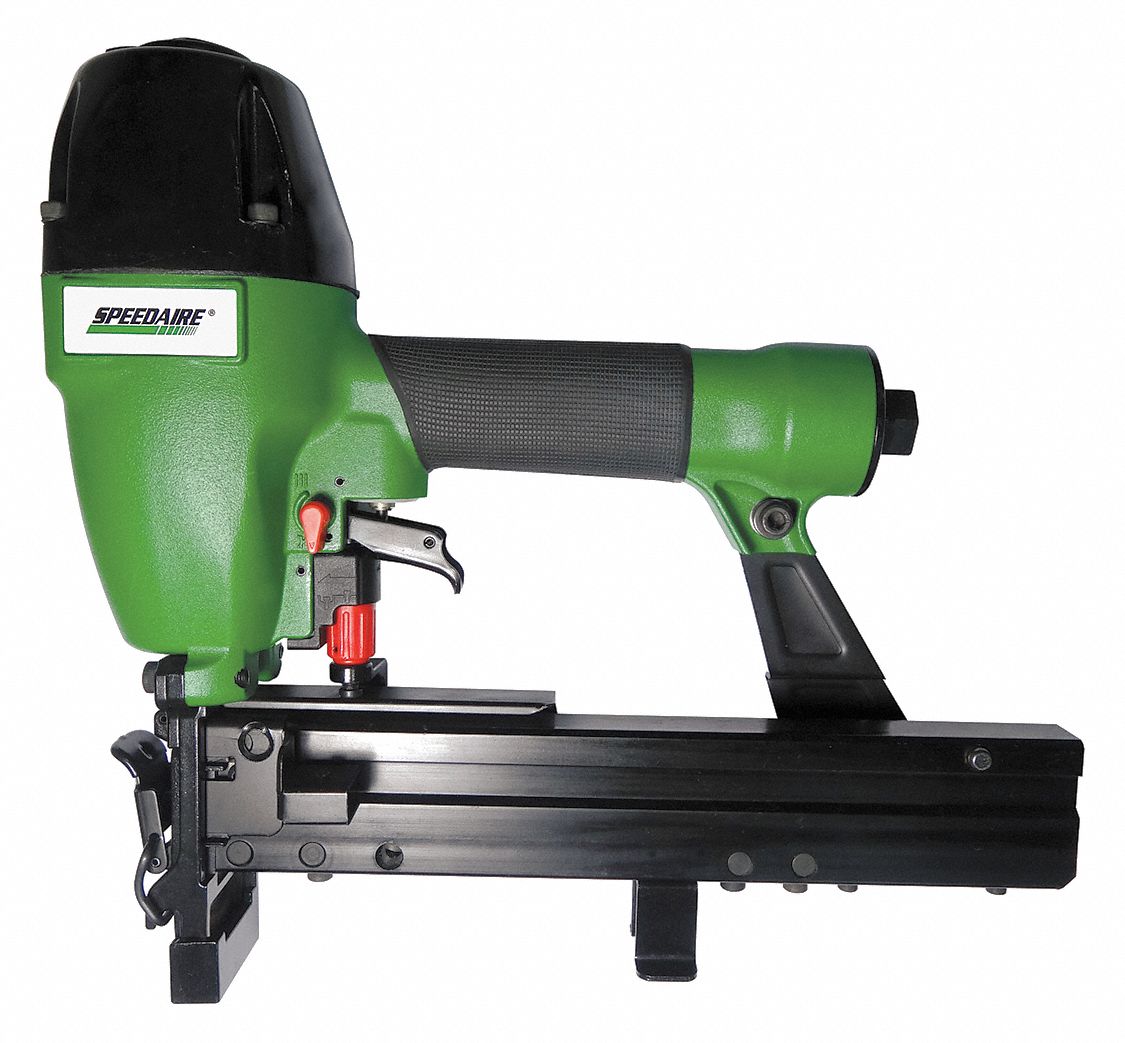 SPEEDAIRE Air Roofing Stapler with Adjustable Exhaust, Pressure Range