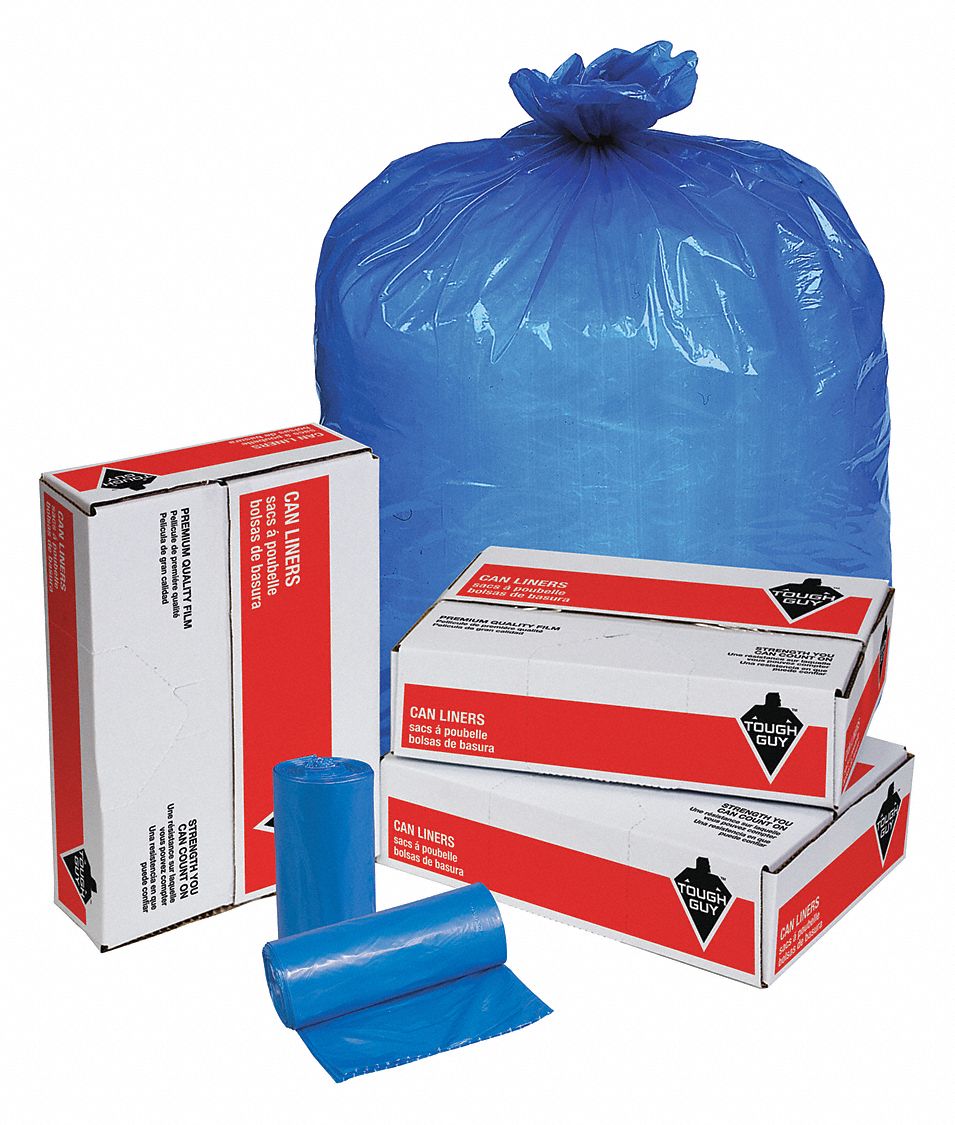 TOUGH GUY Biohazard Bags 45 gal Capacity, 40 in Wd, 48 in Ht, No