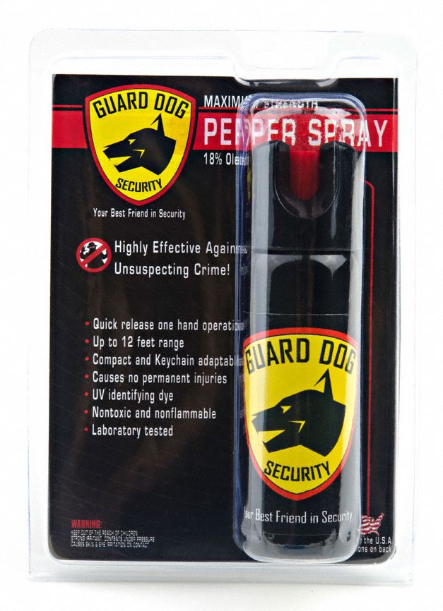 GUARD DOG SECURITY Pepper Spray, Twist Top, Black, 3 oz. 31DV74PS