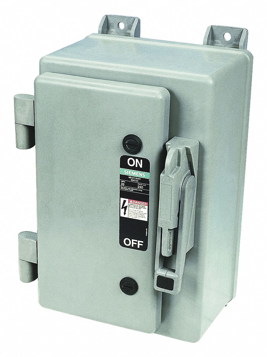 SIEMENS, Fusible, 30 A, Safety Switch 31ED31HF361NX Grainger