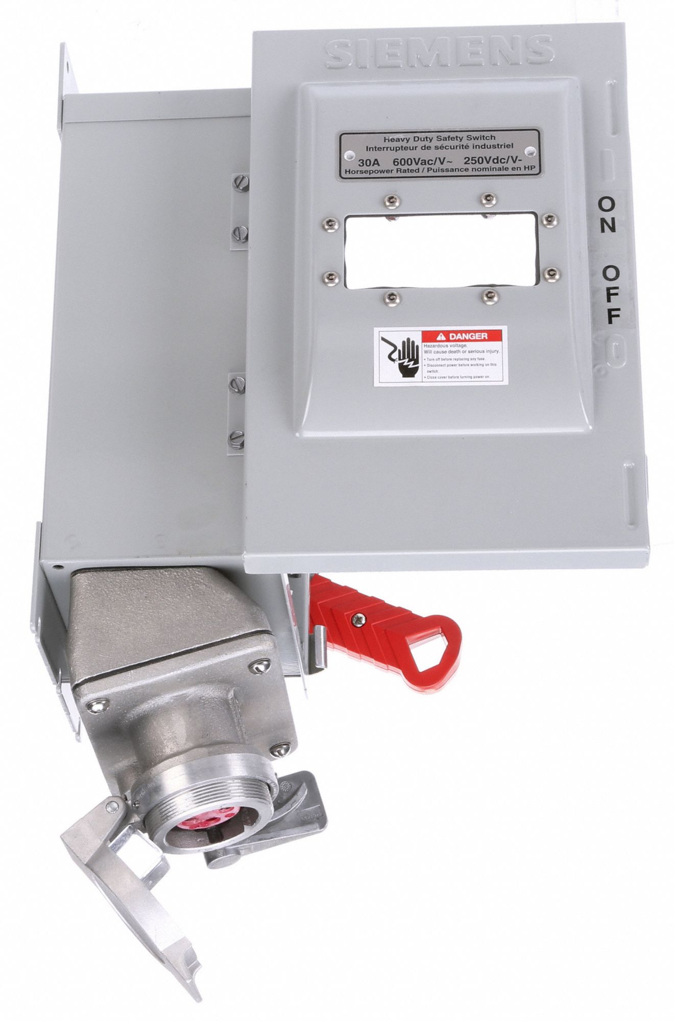 SIEMENS Safety Switch, Nonfusible, Heavy, 600V AC Voltage, Three Phase, 71/2 hp 600V AC HP