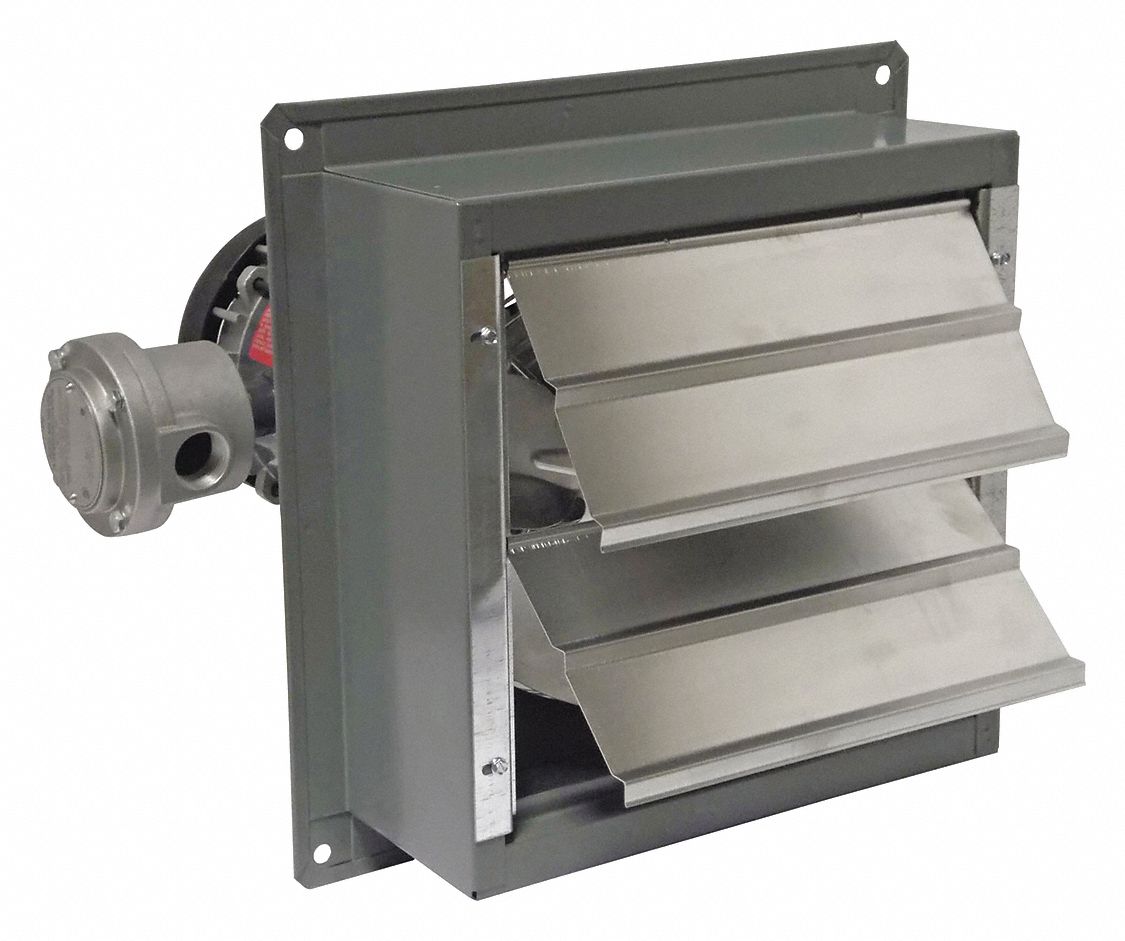 10 in Blade, 1 Speed, Shutter Mounted Hazardous Location Exhaust Fan