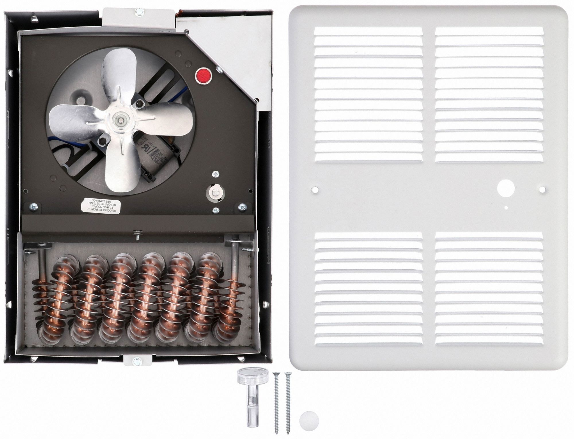 MARKEL PRODUCTS Recessed Electric WallMount Heater, 1,125W/1,500W, 208