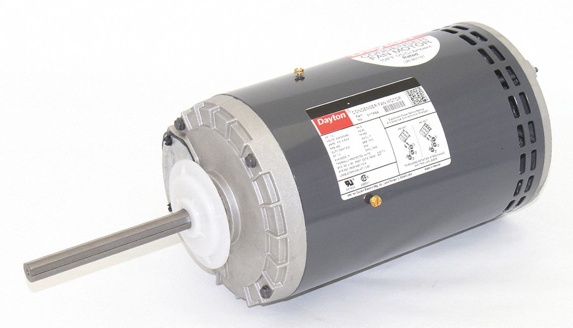 DAYTON Condenser Fan Motor, 1 HP, 3-Phase, Nameplate RPM 850, No. of